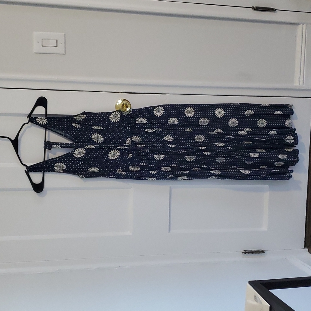 Modcloth Unbridled Enthusiasm Blue Floral Jumpsuit